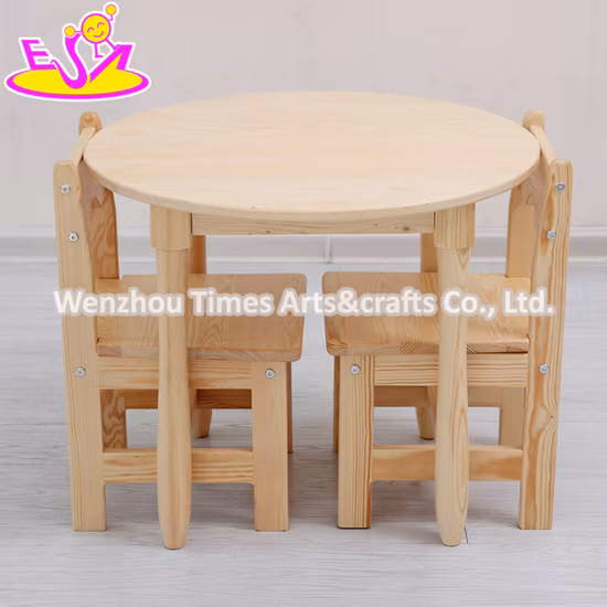 Wholesale Cheap Primary School Wooden Kids Round Table and Chairs for Study W08g232