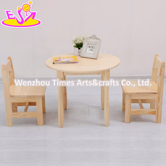 Wholesale Cheap Primary School Wooden Kids Round Table and Chairs for Study W08g232