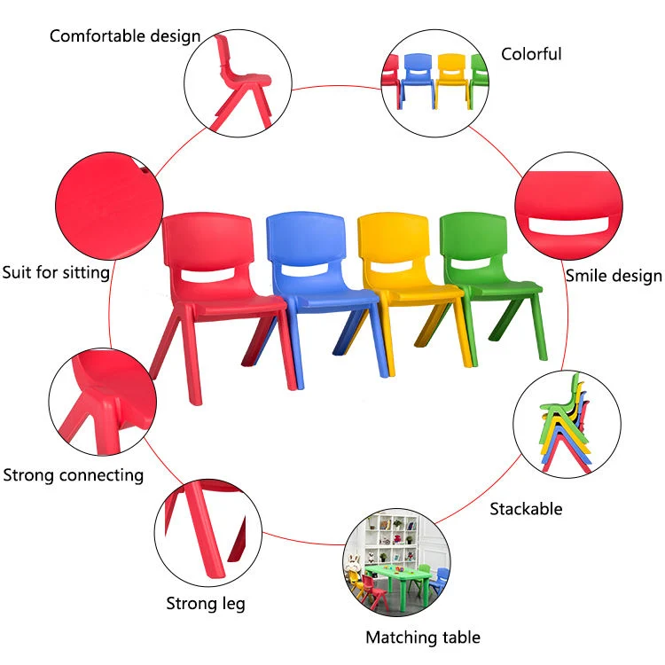 Stackable Plastic Colorful Popular Gold Supplier Kids Study Chairs