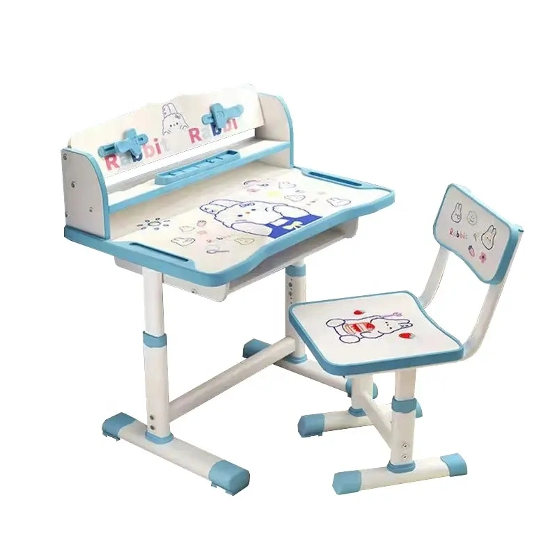 Bedroom Furniture Height Adjustable Kids Children Study Table and Chair Set