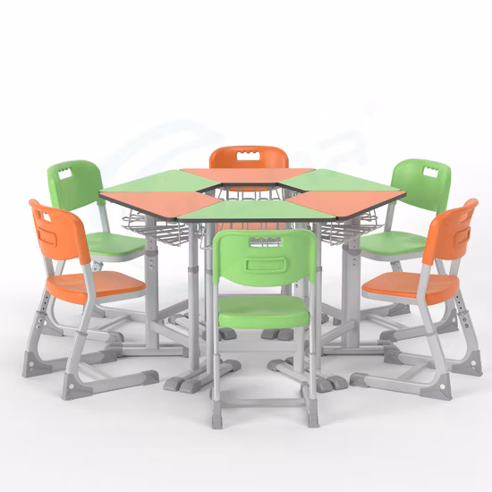 Lovely Preschool Children Furniture Set Solid Wood Kids Study Table and Chair