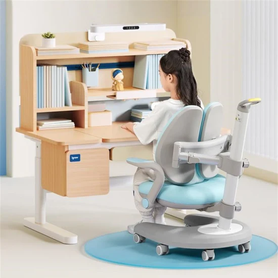 Igrow Ergonomic Adjustable Kids Study Table and Chairs Set Desk Bench