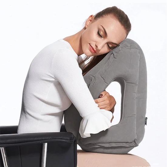 Inflatable Air Pillow Travel Pillow Comfortable Sleep Air Bolster Frontal Plane Car Soft Cushion Trip Neck Pillow